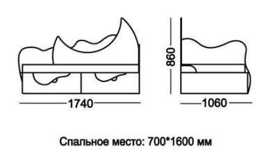 Кровать с ящиками